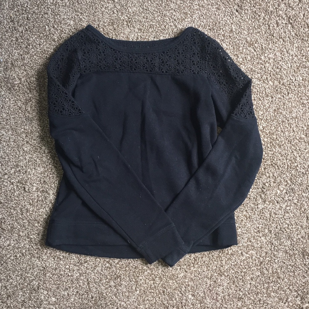 Express see-through floral sweater